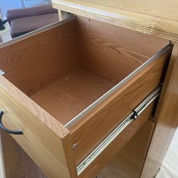 Wood 4 Drawer Filing Cabinet