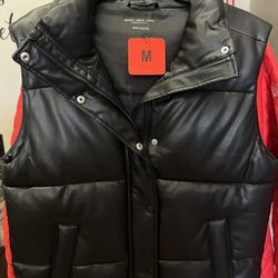 MARC NEW YORK Leather Vest Jacket 
