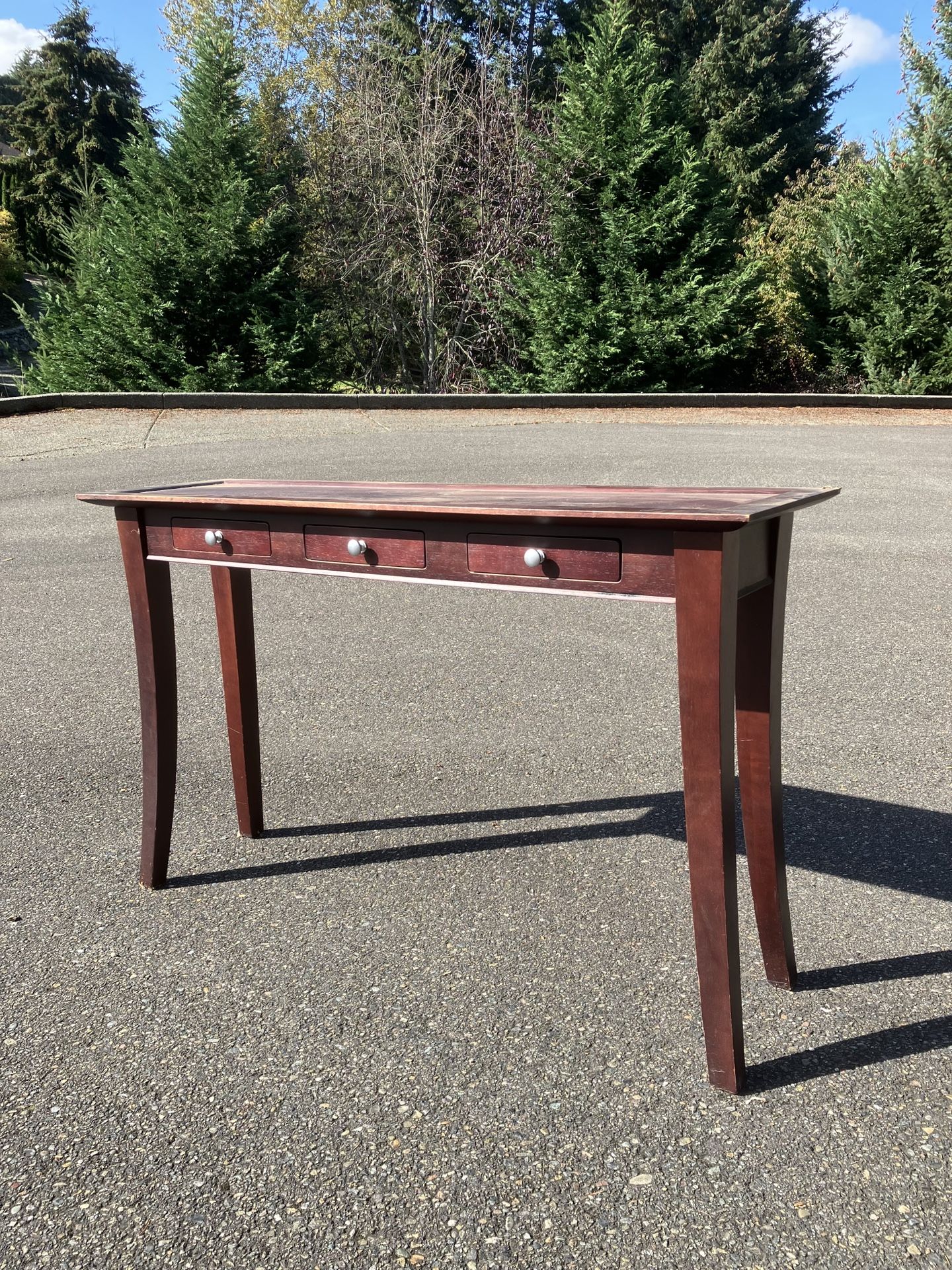Console Table Red Cherry Wood