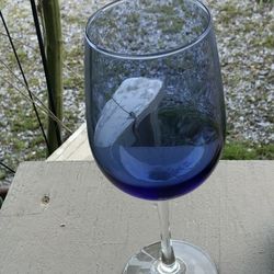 Blue Champagne Glass