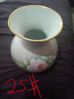 Hand painted porcelain vase