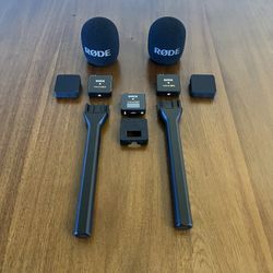RODE Wireless Mics w/ 2 Interview Handles 