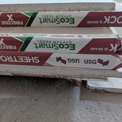 4x12 Usg Firecode Sheetrock Eco Smart (Lighter Weight) - 9 Sheets