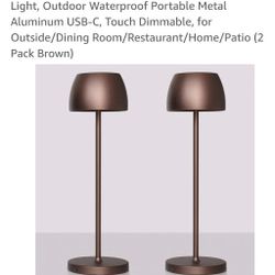 Two Table Lamps Brown