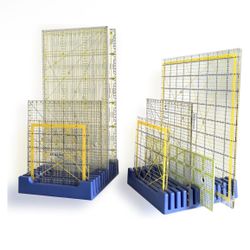 ARTKINGTO Storage Rack for Quilting Rulers, 12 Slot Ruler Holder Organizer and Storage (4-Pack)