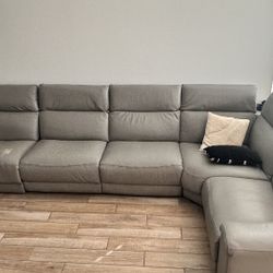 Gray Sectional Sofa – Power Reclining – Used