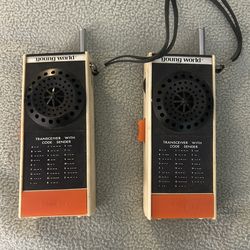 VTG KMart Walkie Talkie w/Code Key &Young World Transceiver w/Code Key