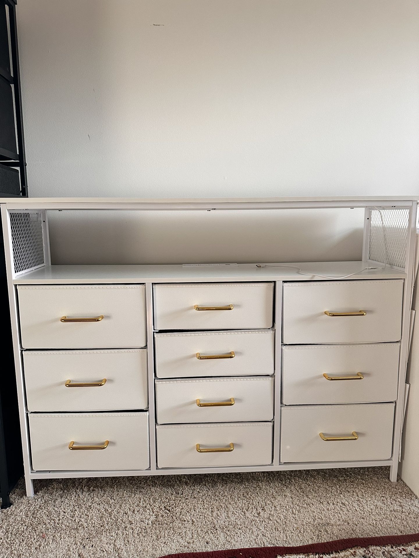 Fabric White Dresser