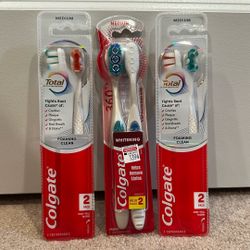 2-pack Colgate toothbrushes: $5 each
