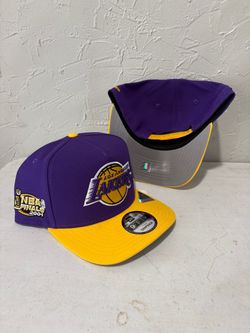 NBA new era Los Angeles lakers purple gold 2001 nba finals patch 9fifty a frame SnapBack hats