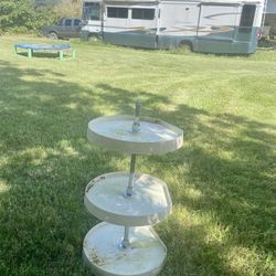 Lazy Susan for Corner Cabinet in kitchen or workshop. Smooth spin & nice lip nothing slides off