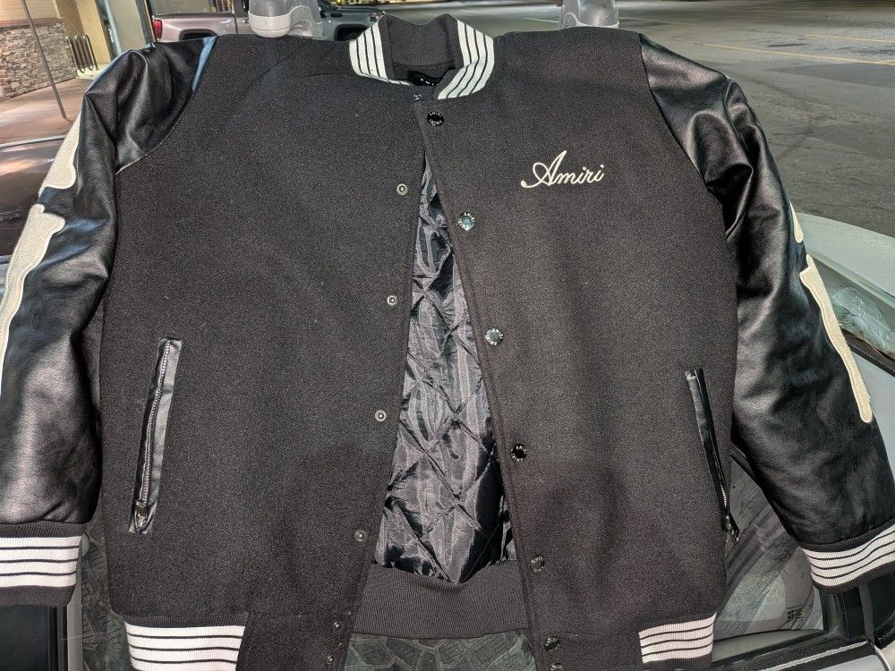 Amiri Bones Varsity Jacket Like Brand New