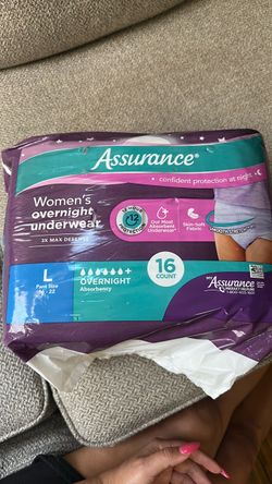 Assurance women’s overnight underwear diaper
