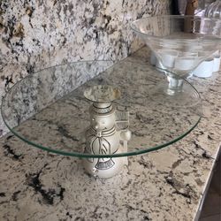 Snowman  Cristal Cookies Dish 