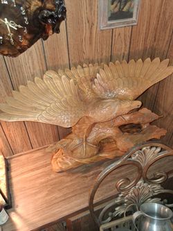 Wood carved eagle