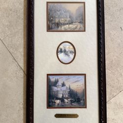 Framed Thomas Kincaid / A Holiday Celebration