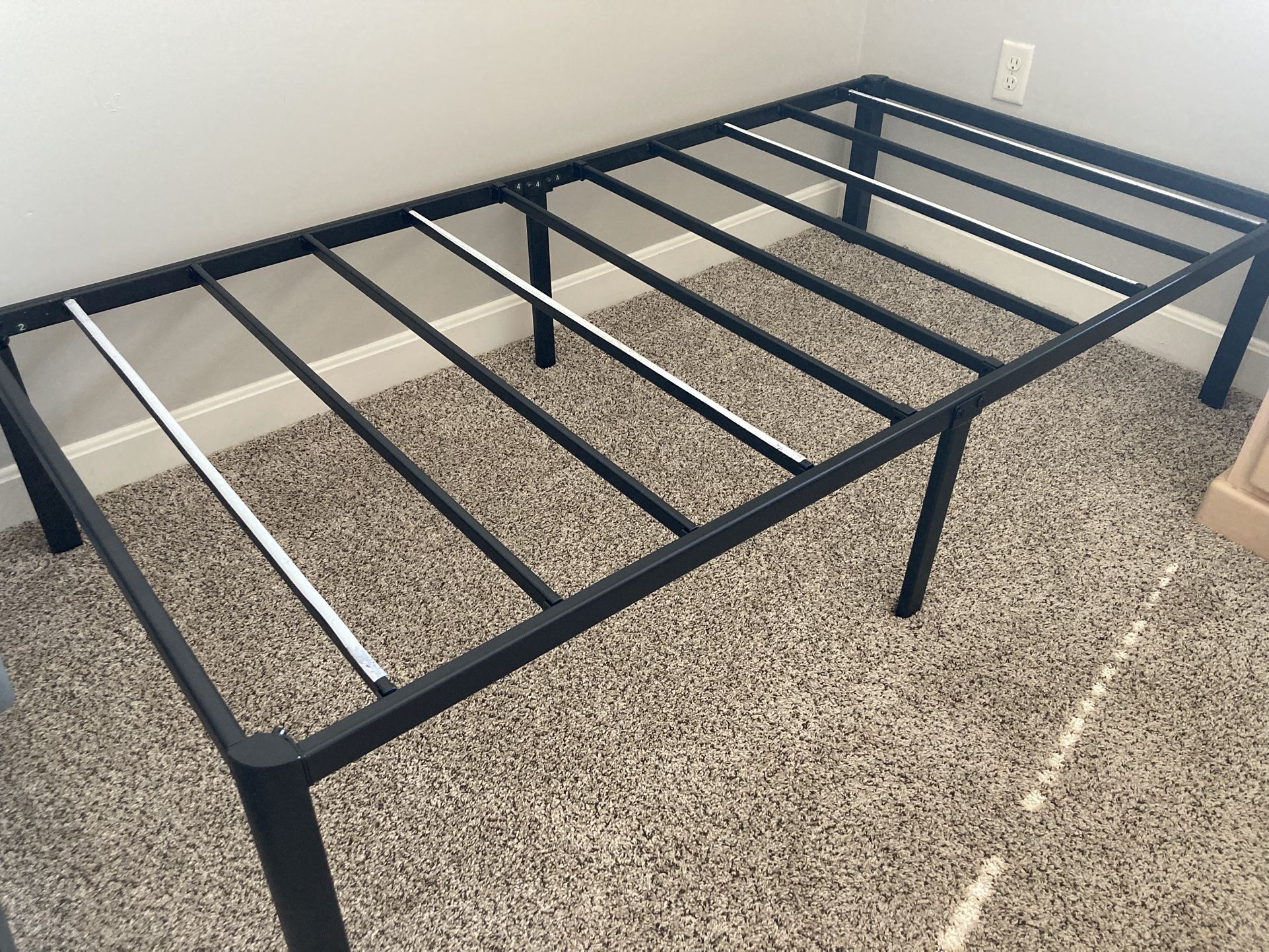 Twin Bed Frame ($60) with/without mattress ($60)