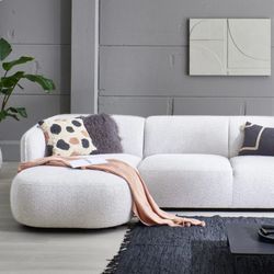 Loures 2-Piece Sectional 110" Voluminous Soft Fabric