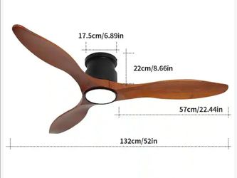 Light Pro 52 in. Smart Indoor Nickel Downrod Mount Low Profile Standard Ceiling Fan with Brown Finish Remote Included