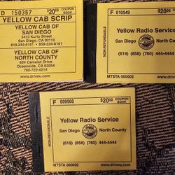 YELLOW CAB Coupon Books 