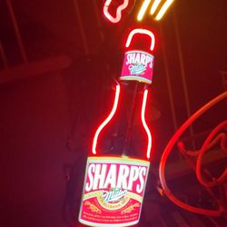 SHARPS BY MILLERS NEON DOUBLE FLASH SIGN