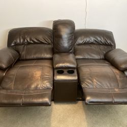 Leather 2 Seater Full Reclining Couch