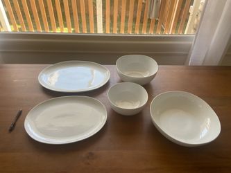 5 piece serving ware organic shape west elm