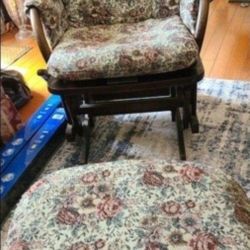 Dutailier Mae Rocking Chair And Ottoman 