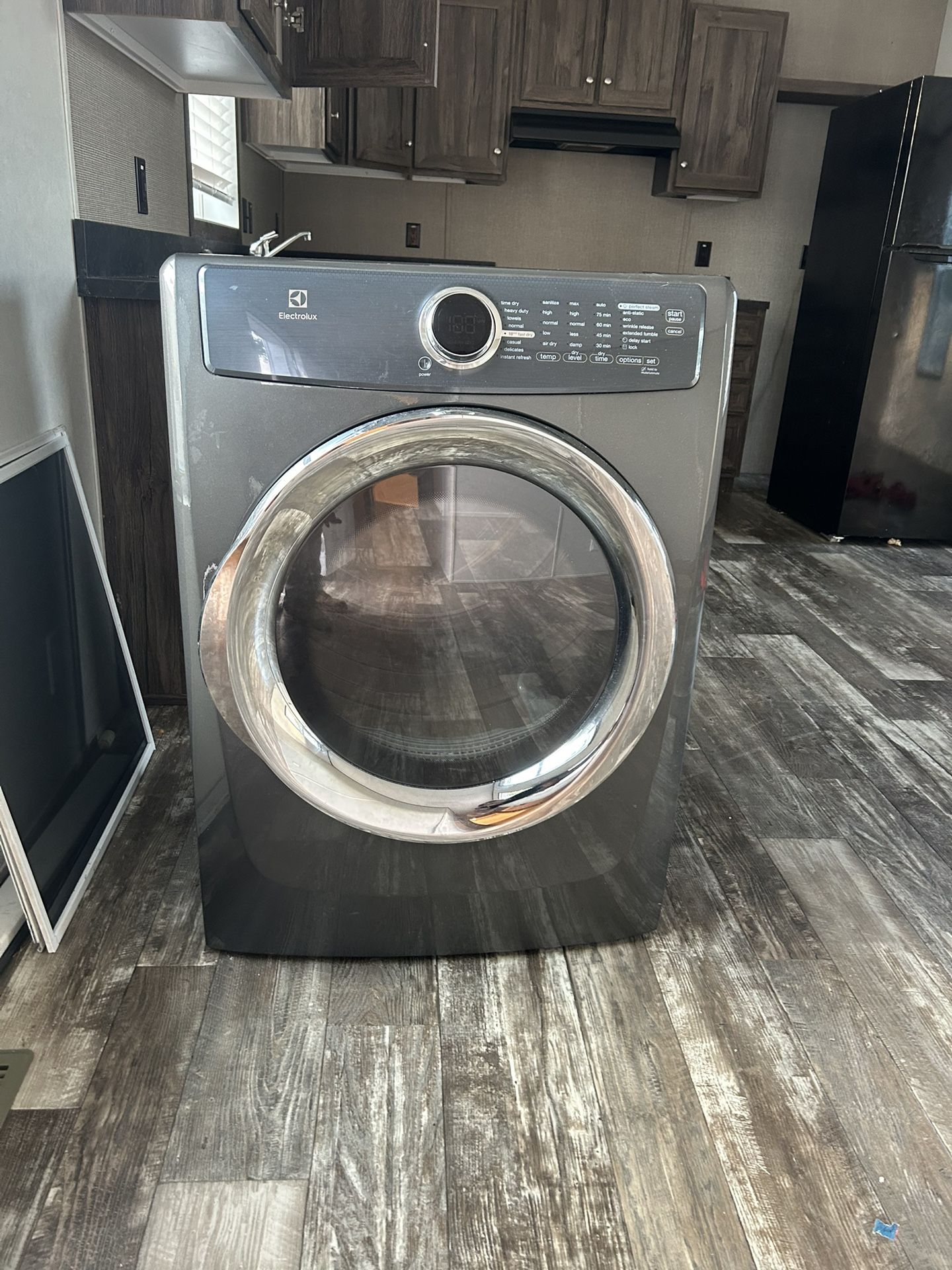 8.0 Cu. Ft Front Load Perfect Steam Electric Dryer with LuxCare Dry and Instant Refresh in Titanium