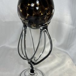 Hand blown Josefina Krosno art glass Goblet/vase. Large And Gorgeous!