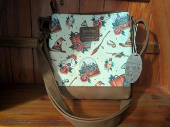Loungefly x Harry Potter Tattoo All-Over Print Passport Crossbody Bag - new with tags