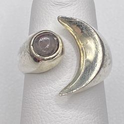 925 Mexico Crescent Moon Ring 