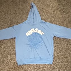 1 on 1 Light Blue Sp5der Hoodie
