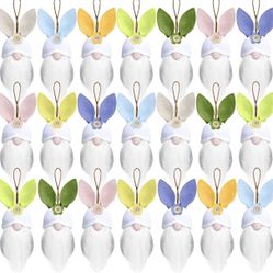 Chivao 24 Pieces Easter Hanging Bunny Ornaments