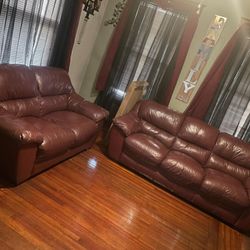 Leather Couch Set 