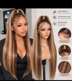 Highlight Lace Front Human Hair Wig