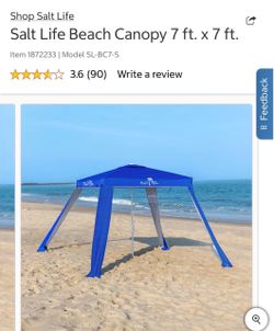 Salt Life Beach Canopy 7 ft. x 7 ft.