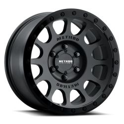 Method Race 17x8.5 6x135 0mm Matte Black Gloss Black Lip Wheels 