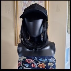 Two ladies cap with synthetic hair 