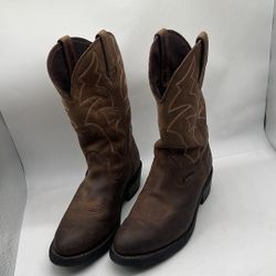 Ariat Ironside Waterproof Work Boot Men's 10 D  Brown Leather Pull On 10006299.