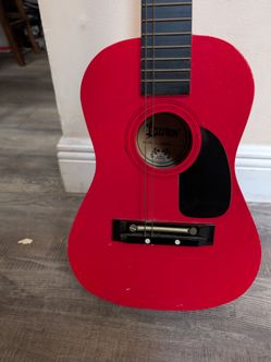 Lauren Mini Acoustic Guitar 30 inch Package Metallic Red