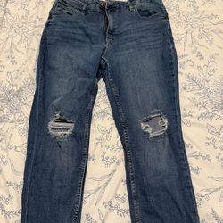 Old Navy High Rise Super Skinny Ripped Jeans Dark Wash