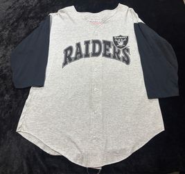 Mens Large Vintage Oakland Raiders Baseball Jersey Tshirt