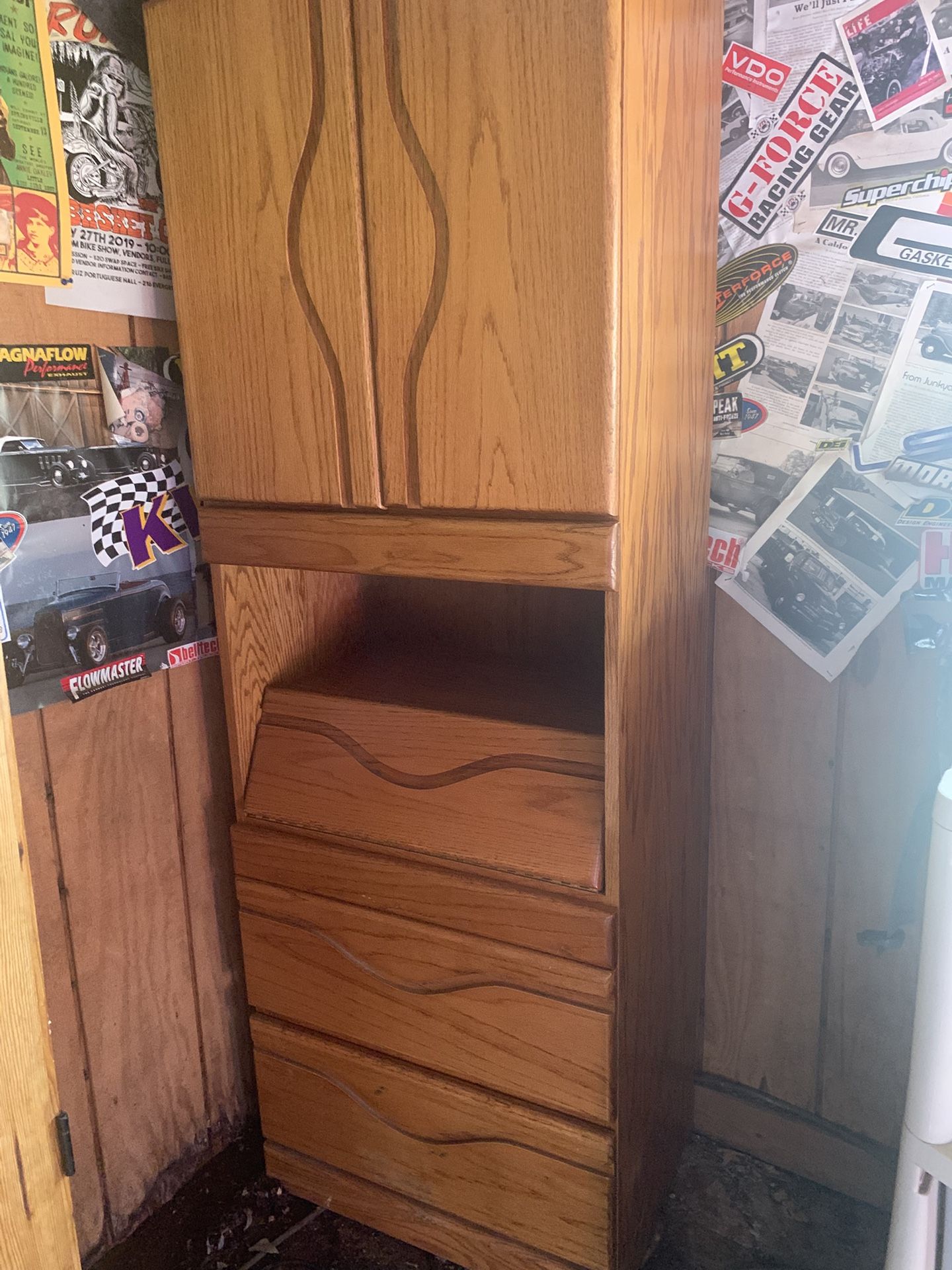 Tall TV And Storage Cabinet
