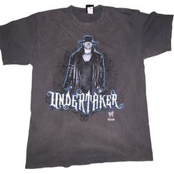 Vintage The Undertaker Kids Youth XL Mens Small Grey Wrestling WWE Brand Tshirt