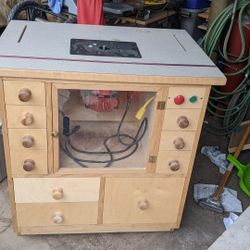 3hp Router Table Cabinet Plus Router And 88 Bits 