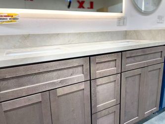 Prefab Quartz taj mahal color for vanity, Vanity Tops for bathroom cabinets, taj mahal bathroom stone top, Vanity top with sink , taj mahal prefab 