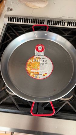 Garcima 17-Inch Carbon Steel Paella Pan, 42cm