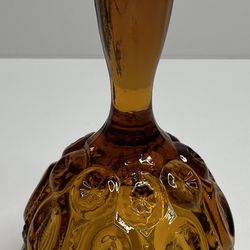 Vintage Heritage Hand Made by Smith Amber Glass Moon and Stars Bell
