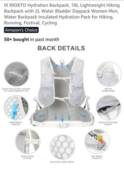 Running Hydration Vest for Men & Women - 3L Water Backpack for Trail Running, Marathon, Race & Hiking (Grey)